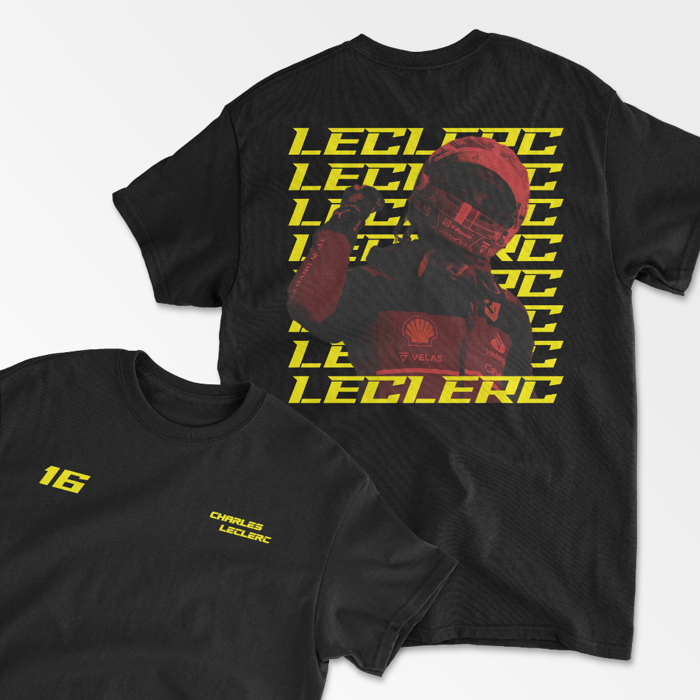 Leclerc Inspired T-shirt Formula Racing Shirt F1 Gift  Formula Race Driver Charles Aesthetic Retro Unisex Crewneck Cotton Tee for Men Women