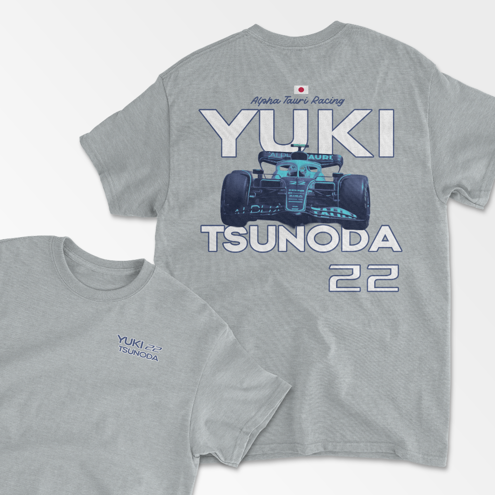 Tsunoda Tshirt Formula Racing Tee Japanese F1 Race Driver Shirt F1 Gift Racing Inspired Shirt Aesthetic Racing Clothing Unisex Cotton Tee