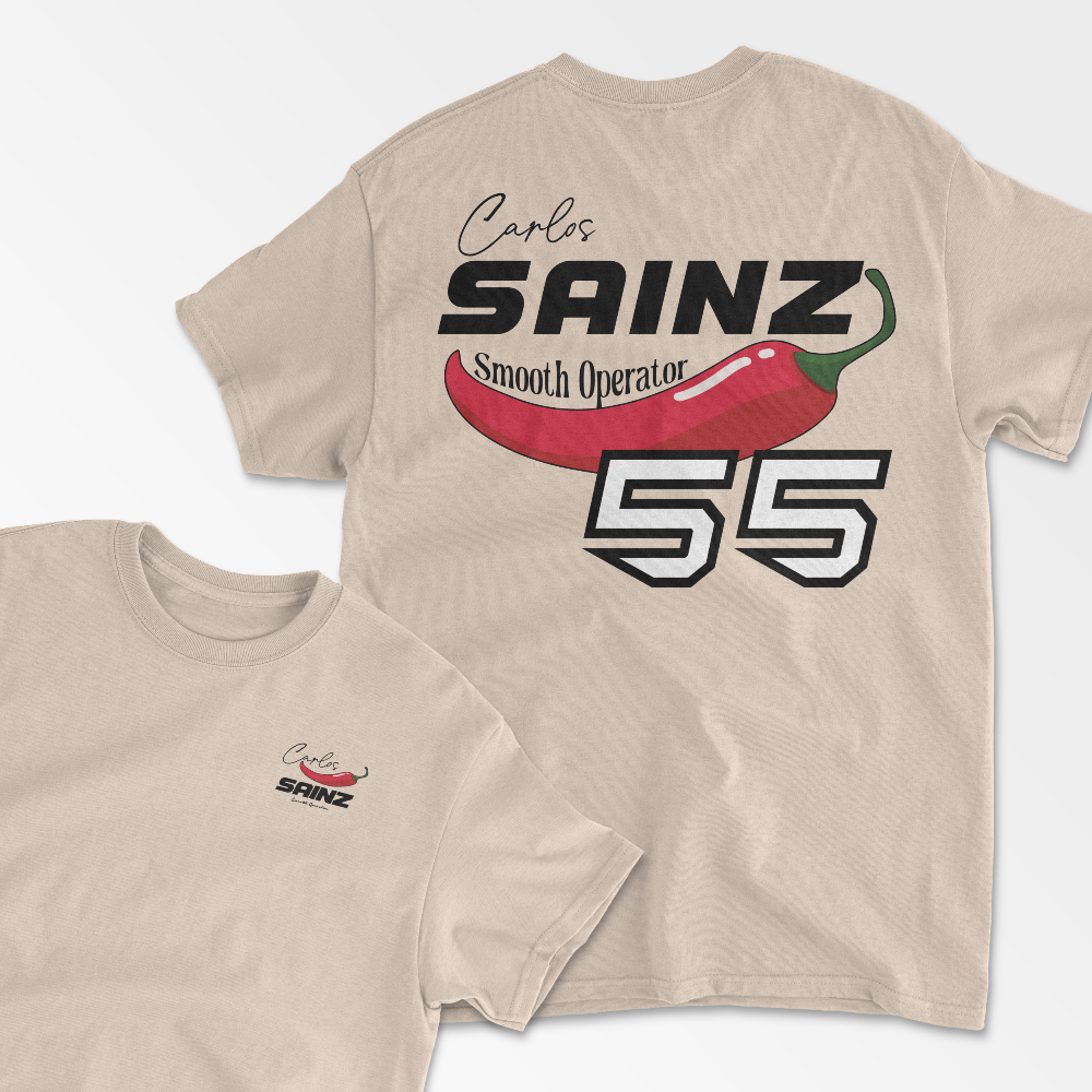 Chili Sainz Tshirt Formula Race Shirt Smooth Operator Driver Sainz 55 Tee Formula Driver Inspired Shirt F1 Fan Gift Unisex Cotton Tee