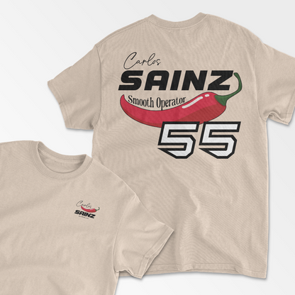 Chili Sainz Tshirt Formula Race Shirt Smooth Operator Driver Sainz 55 Tee Formula Driver Inspired Shirt F1 Fan Gift Unisex Cotton Tee