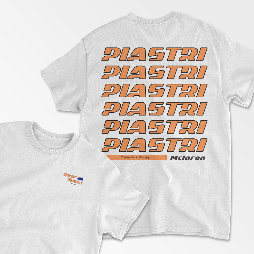 Piastri Tshirt Formula Race Tee Piastri Gift F1 Gift Racing Inspired Shirt Aesthetic Racing Clothing Unisex Cotton Tee