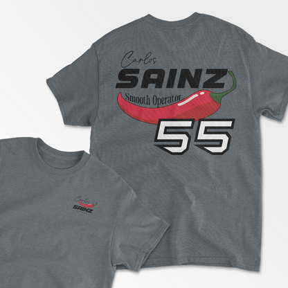 Chili Sainz Tshirt Formula Race Shirt Smooth Operator Driver Sainz 55 Tee Formula Driver Inspired Shirt F1 Fan Gift Unisex Cotton Tee