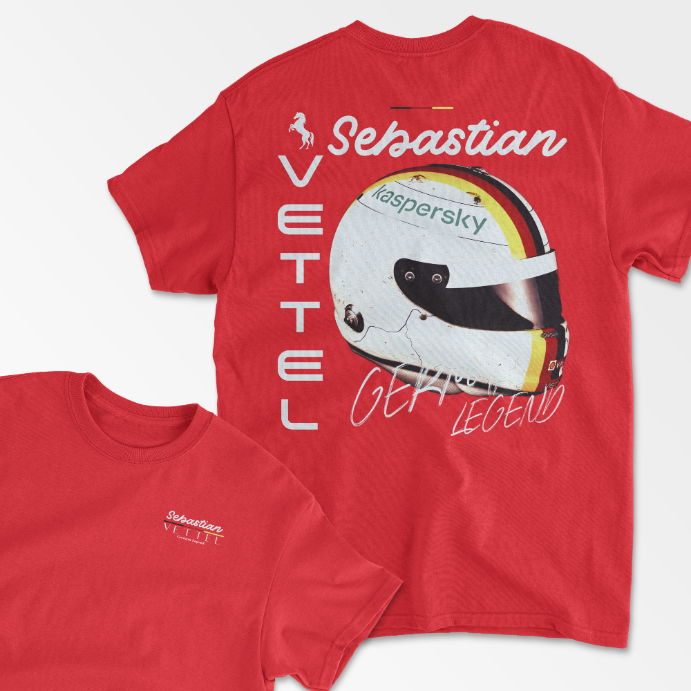 Vettel T-Shirt German Legend Formula Race T-Shirt Motorsport Clothing F1 Gift Formula Unisex Cotton Graphic Tee