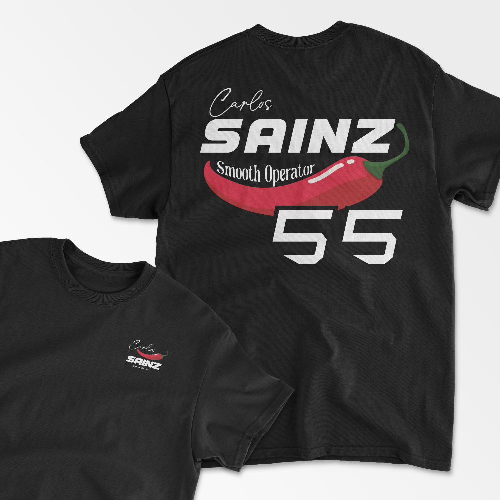 Chili Sainz Tshirt Formula Race Shirt Smooth Operator Driver Sainz 55 Tee Formula Driver Inspired Shirt F1 Fan Gift Unisex Cotton Tee