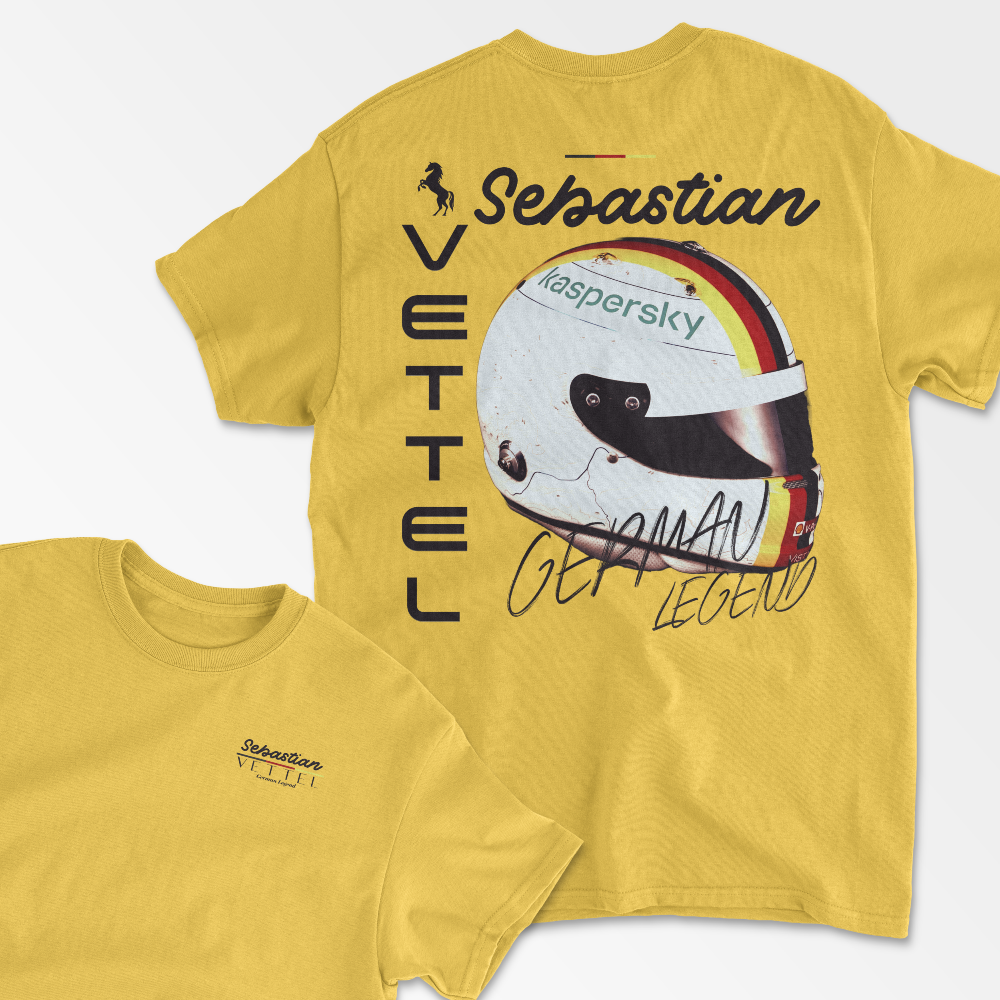 Vettel T-Shirt German Legend Formula Race T-Shirt Motorsport Clothing F1 Gift Formula Unisex Cotton Graphic Tee