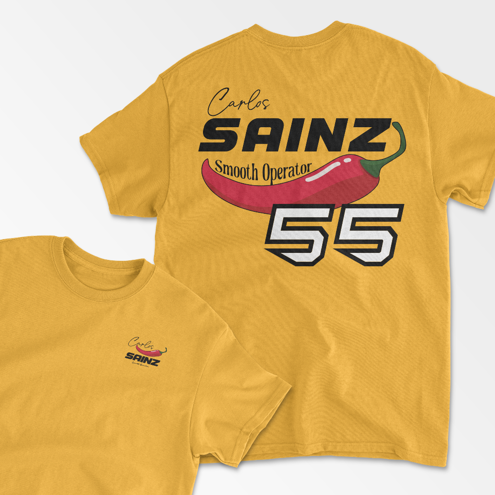 Chili Sainz Tshirt Formula Race Shirt Smooth Operator Driver Sainz 55 Tee Formula Driver Inspired Shirt F1 Fan Gift Unisex Cotton Tee