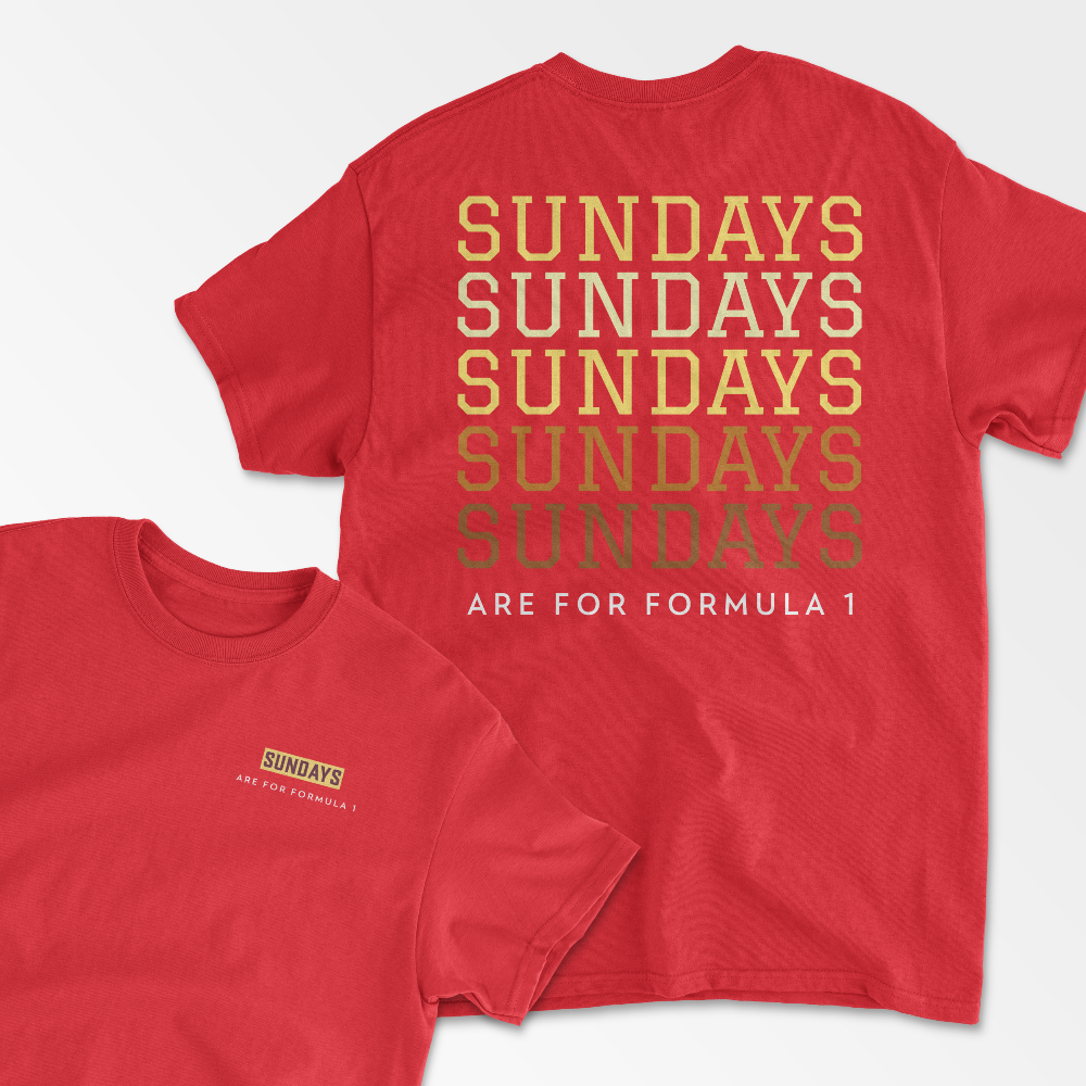 Sundays Are For F1 T-Shirt Formula Race Tee F1 Gift Racing Inspired Clothing GP Shirt Aesthetic Racing Cotton TShirt