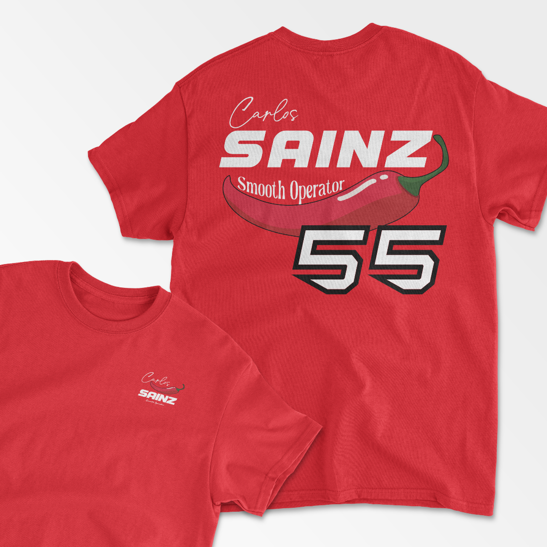 Chili Sainz Tshirt Formula Race Shirt Smooth Operator Driver Sainz 55 Tee Formula Driver Inspired Shirt F1 Fan Gift Unisex Cotton Tee