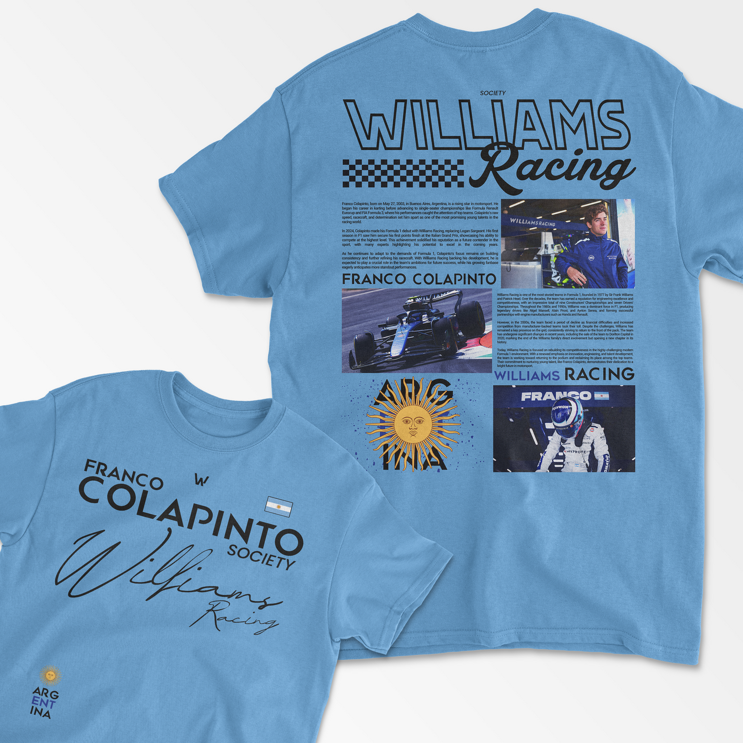 Franco Colapinto Inspired T-Shirt | Williams Racing Formula 1 Shirt | F1 Gift