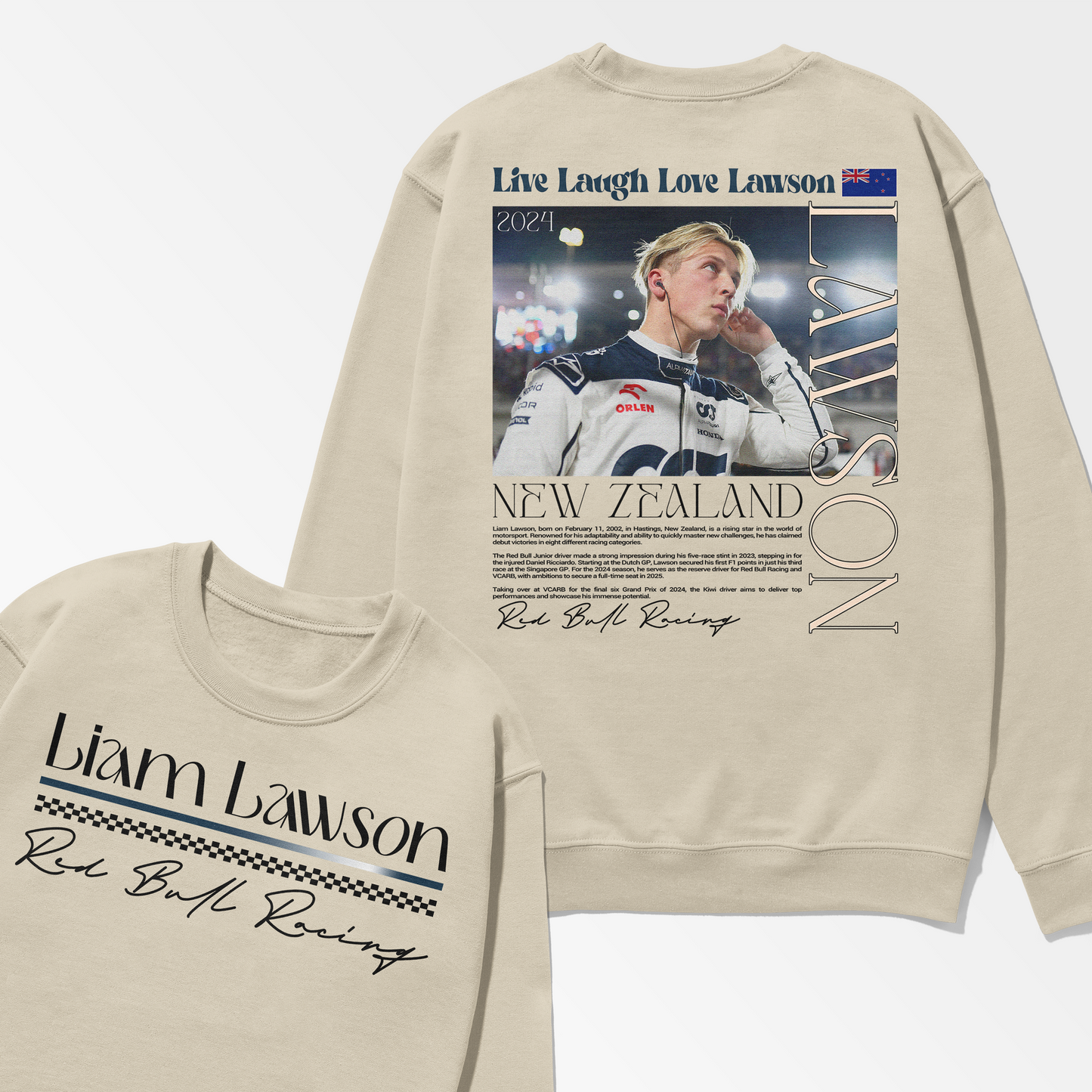 Liam Lawson Inspired Red Bull Formula 1 Racing Team Sweatshirt