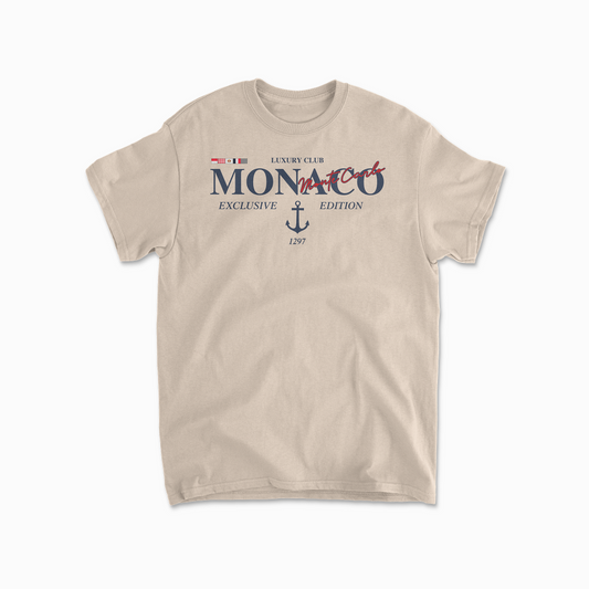 Monaco T-Shirt Yacht Club Shirt Monte Carlo Shirt Luxury Vacation Shirt Holiday Tee Unisex Heavy Cotton Tee