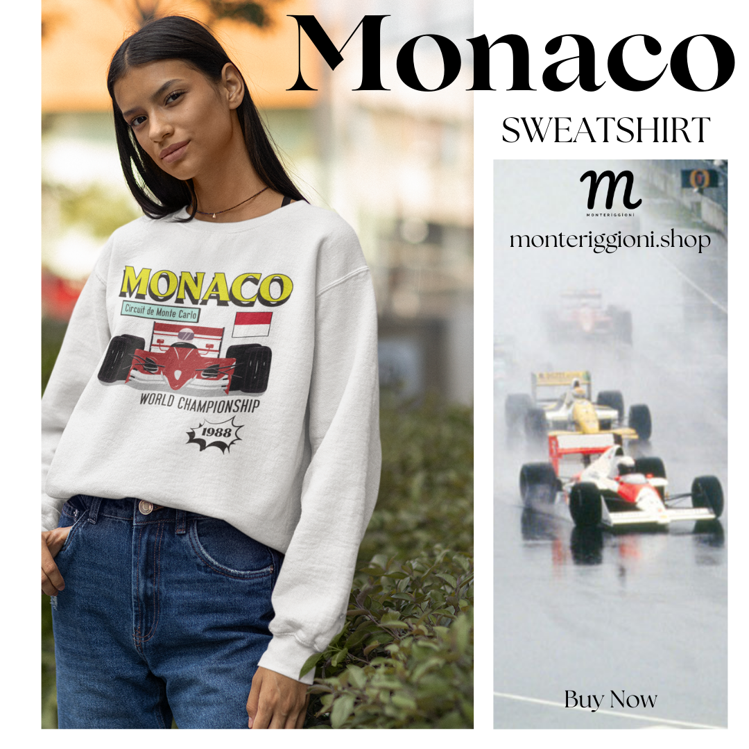 1988 Monte Carlo Circuit de Monaco Sweatshirt Formula Sweatshirt F1 Gift Monaco Winner Sweatshirt Unisex Crewneck Sweatshirt