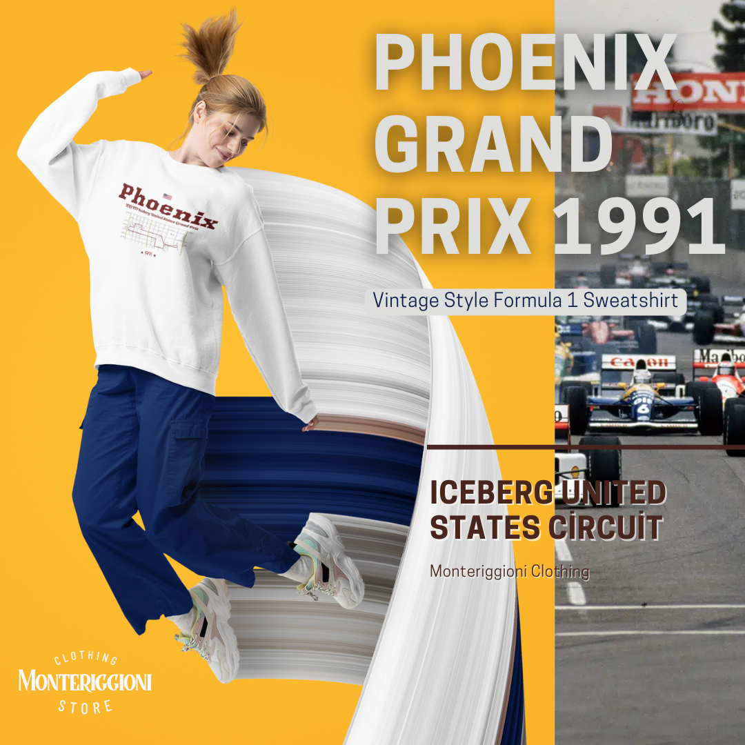 1991 Phoenix F1 Sweatshirt Formula Racing Iceberg Circuit Sweater Arizona Race Shirt Crewneck Concept Style Inspired F1 Sweatshirt