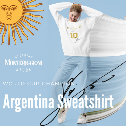 World Cup Argentina Lionel 10 Sweatshirt National Soccer Team Shirt Vamos Argentina Sweater Buenos Aires Unisex Crewneck Sweatshirt