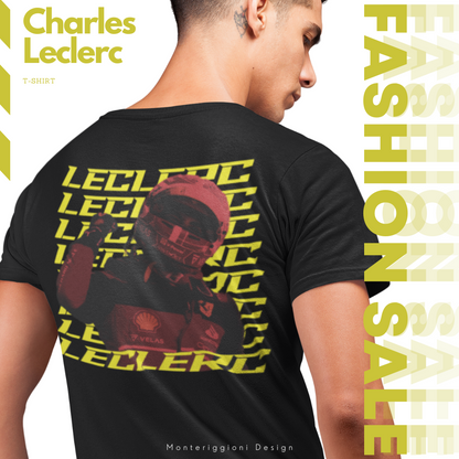 Leclerc Inspired T-shirt Formula Racing Shirt F1 Gift  Formula Race Driver Charles Aesthetic Retro Unisex Crewneck Cotton Tee for Men Women