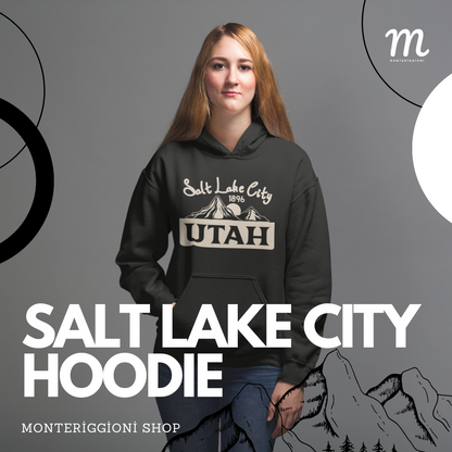 Black Utah Salt Lake City Hoodie College Sweatshirt University Shirt Utah State Gift National Park Hoodie Unisex Hooded Sweatshirt for Men Women