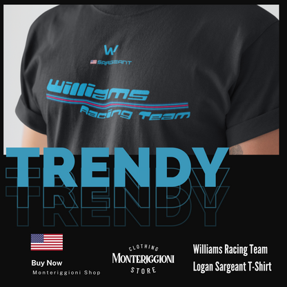 Williams Concept Design Racing T-Shirt Formula Race Tshirt F1 Driver Sargeant Shirt F1 Gifts Unisex Cotton Tee for Men Women