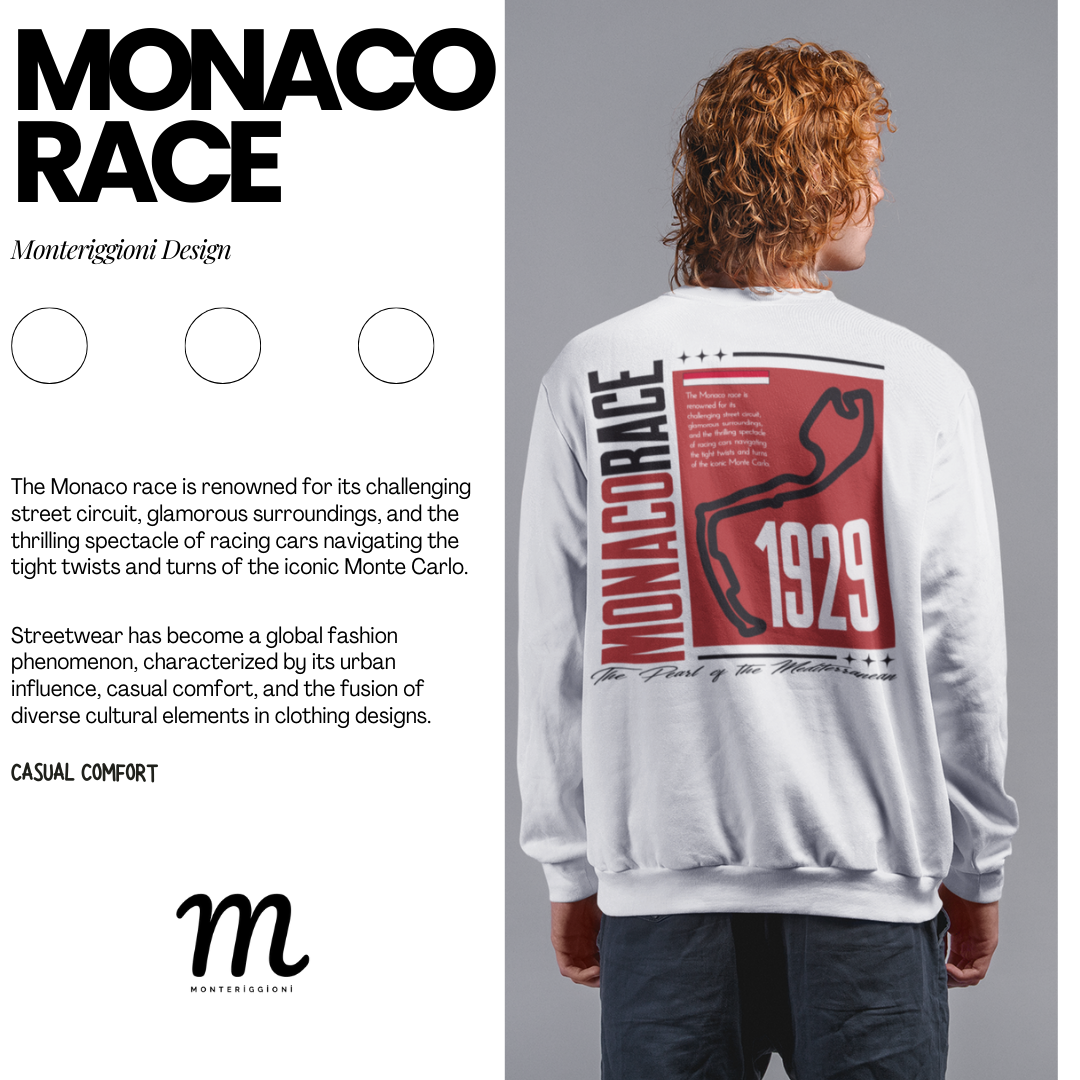 Monte Carlo Circuit de Monaco Streetwear Sweatshirt Formula Sweatshirt F1 Gift Monaco Sweatshirt Unisex Heavy Blend Crewneck Sweatshirt