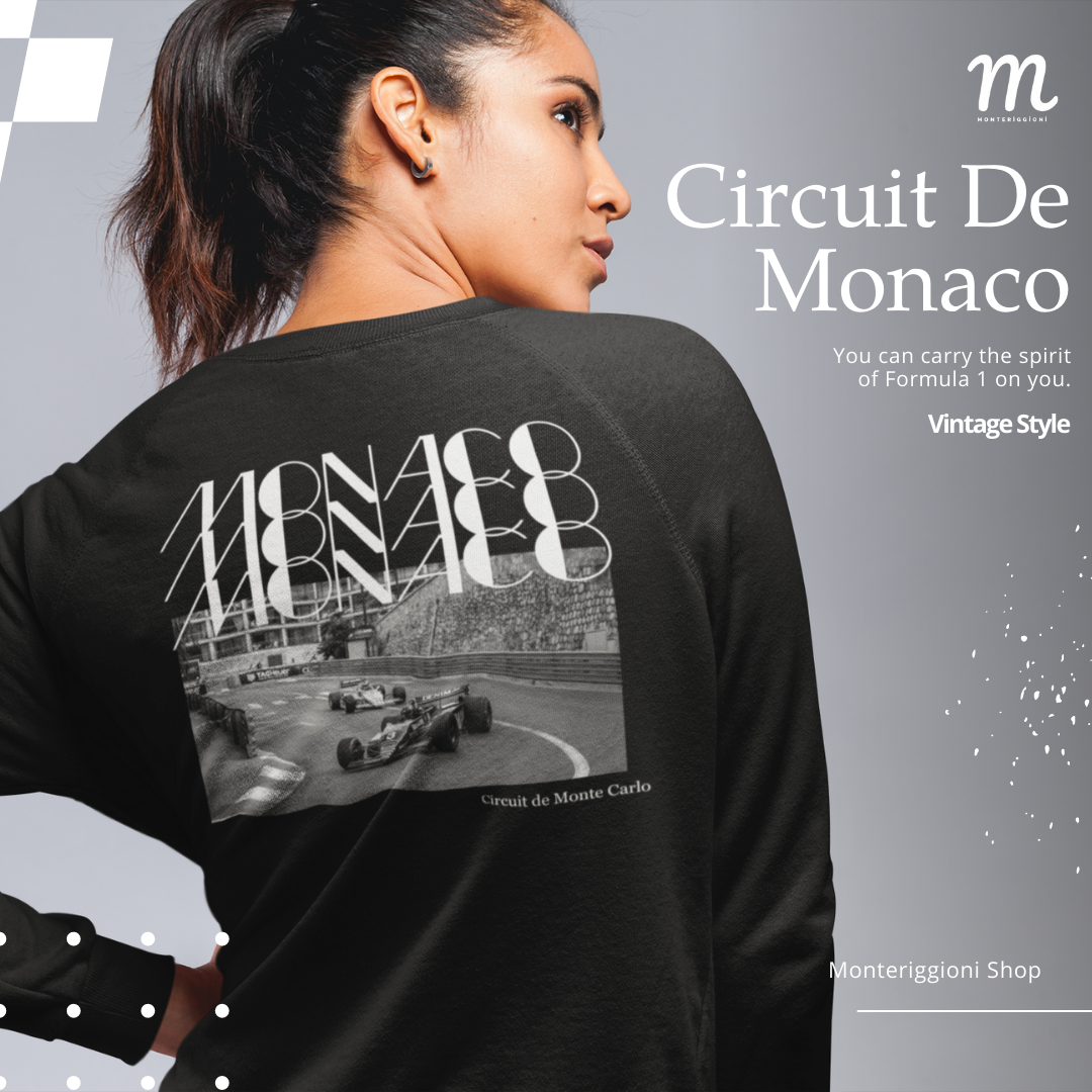 Monaco F1 Sweatshirt Formula Racing Circuit de Monte Carlo Shirt F1 Gift Inspired Shirt Aesthetic Racing Clothing Unisex Crewneck Sweatshirt