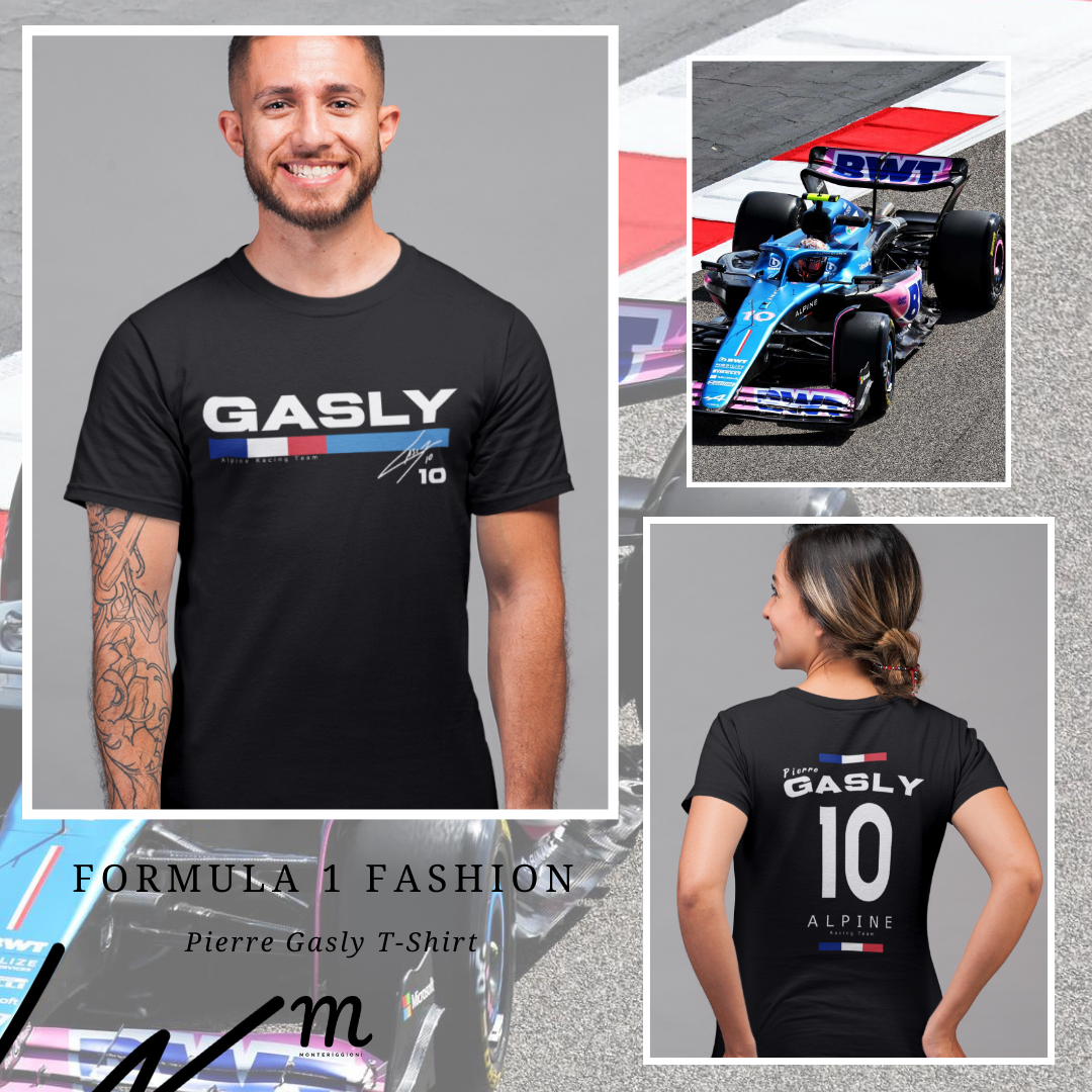 Gasly Tshirt  Formula Racing Tee French Pierre F1 Gift Racing Inspired Shirt Cotton Aesthetic Unisex Racing Clothing