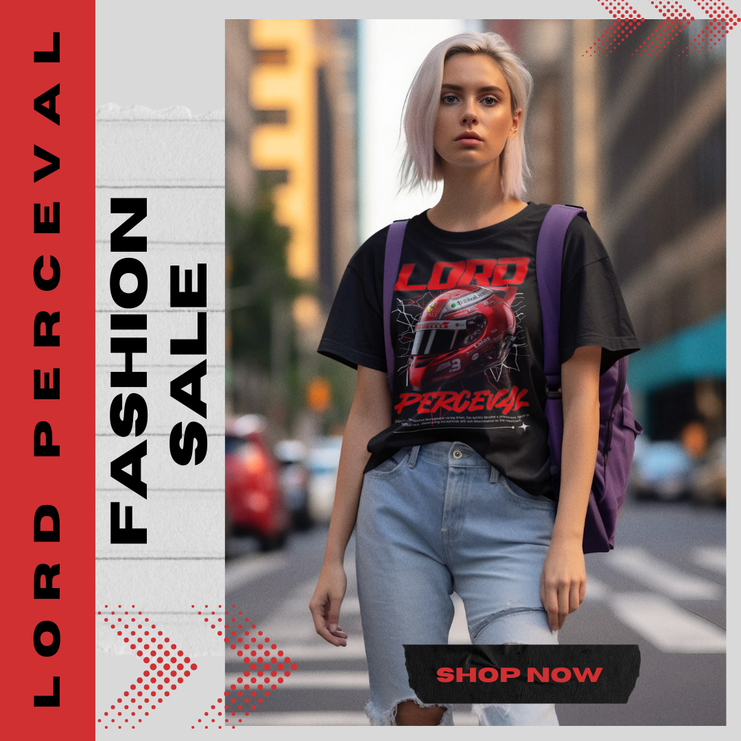 Lord Perceval Inspired T-Shirt Formula Racing Shirt F1 Gift Formula Race Driver Leclerc Aesthetic Unisex Crewneck Cotton Tee for Men Women