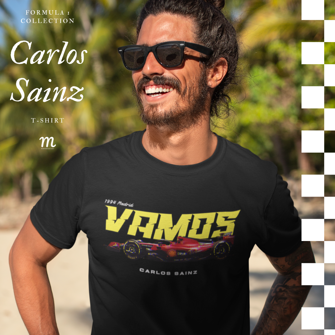 Carlos Jr. Tshirt Formula Racing Shirt F1 Driver Sainz 55 Tee Formula Racing Team Shirt F1 Fan Gift Unisex Cotton Tee