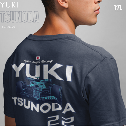 Tsunoda Tshirt Formula Racing Tee Japanese F1 Race Driver Shirt F1 Gift Racing Inspired Shirt Aesthetic Racing Clothing Unisex Cotton Tee