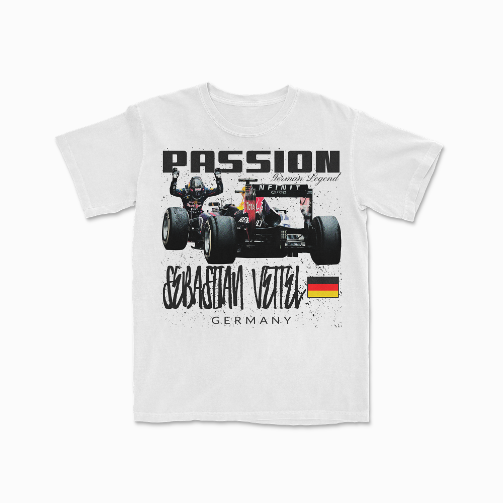 Vettel Tshirt Formula Racing T-Shirt Motorsport Clothing German Legend Sebastian F1 Gift Formula Race Unisex Garment-Dyed T-shirt