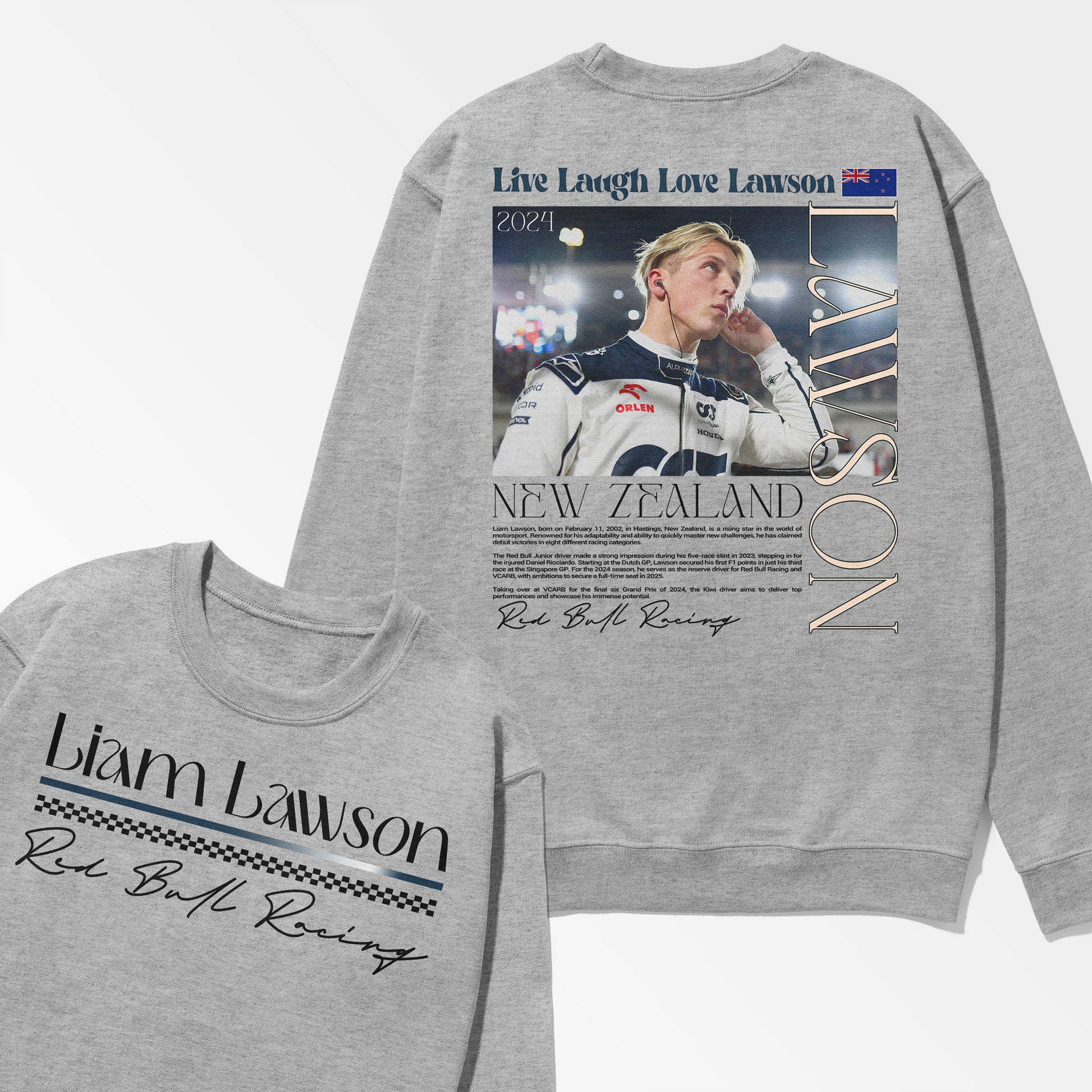 Liam Lawson Inspired Red Bull Formula 1 Racing Team Sweatshirt