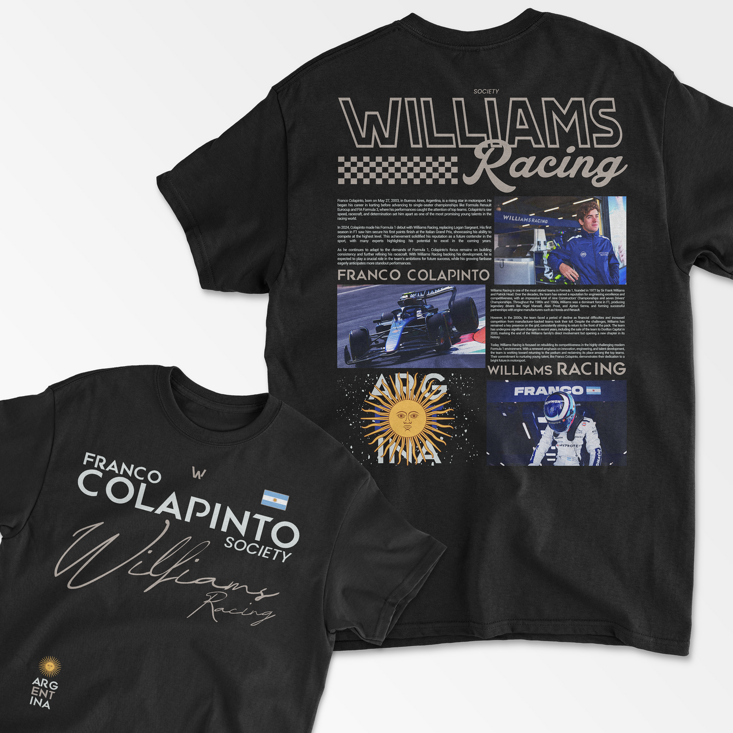 Franco Colapinto Inspired T-Shirt | Williams Racing Formula 1 Shirt | F1 Gift