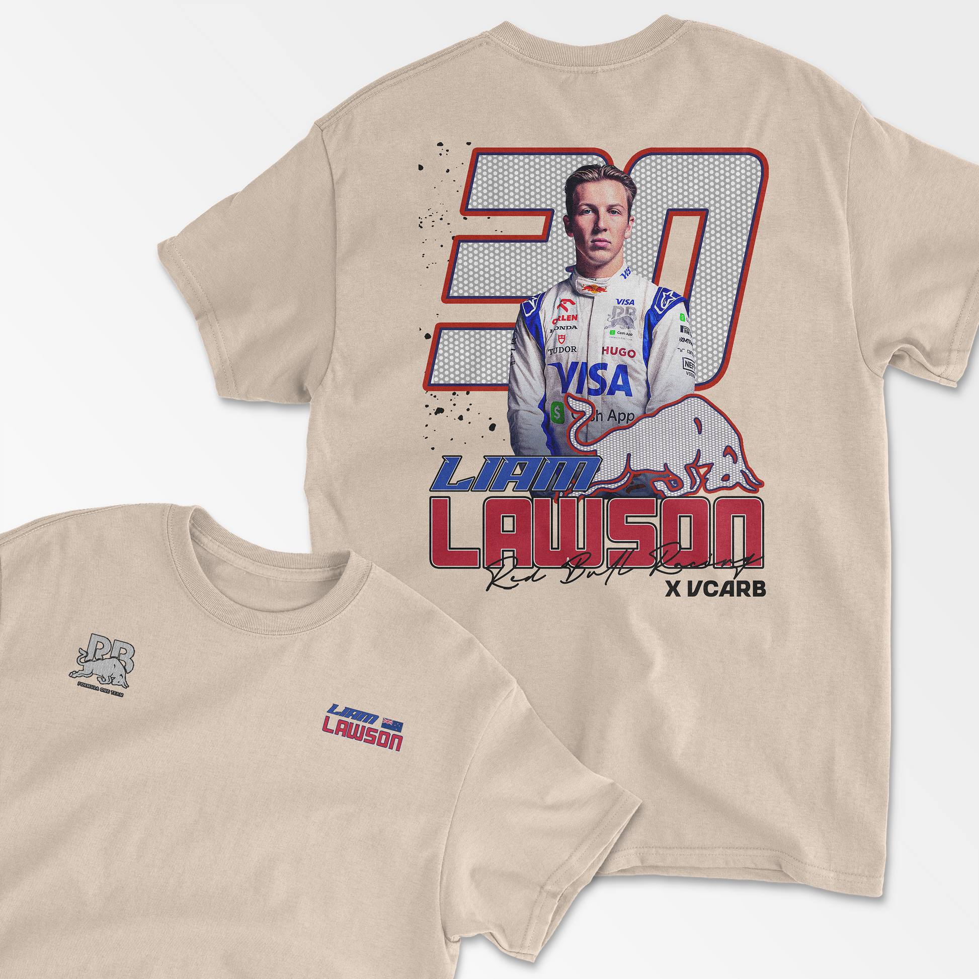 Liam Lawson Redbull Racing Inspired Formula 1 T-Shirt