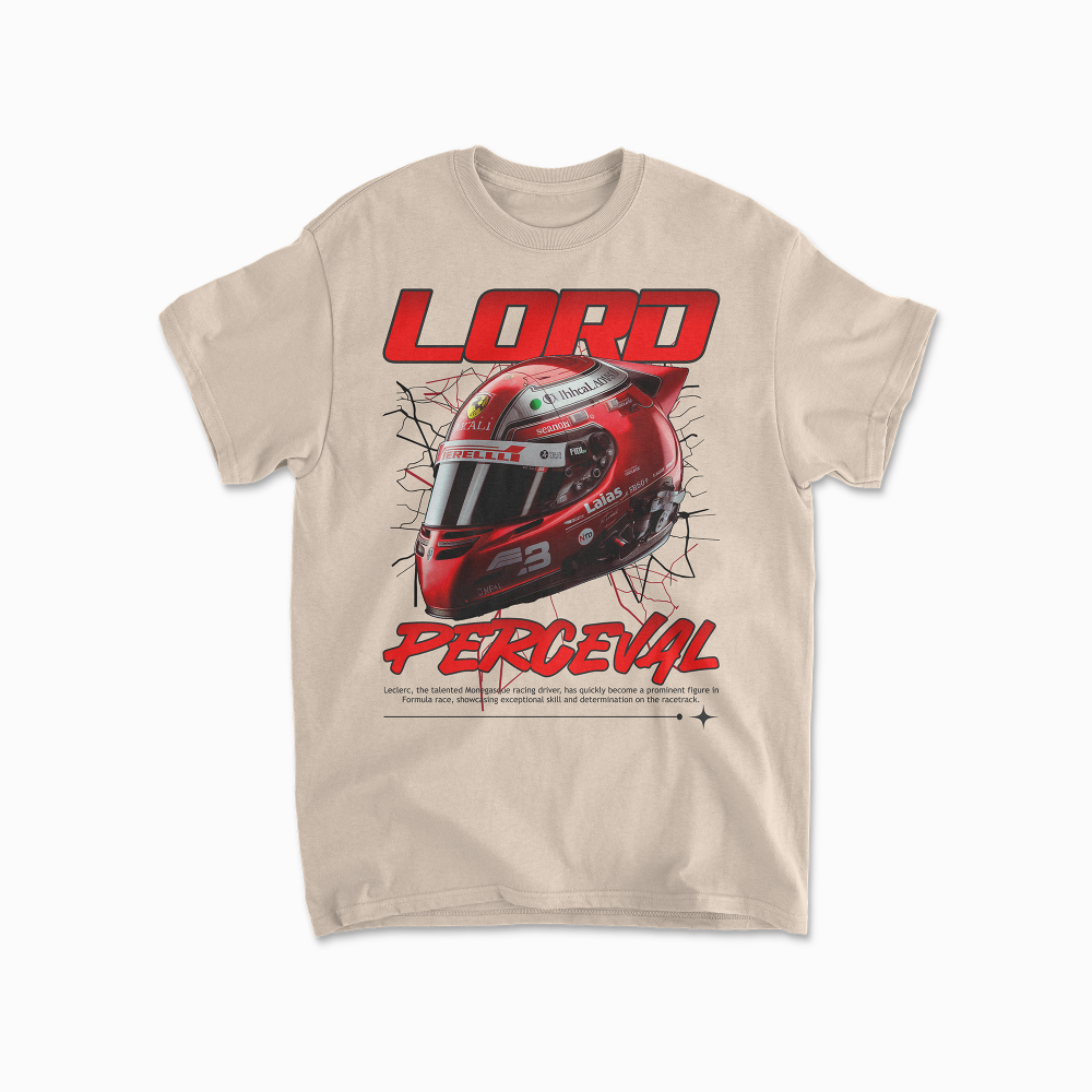 Lord Perceval Inspired T-Shirt Formula Racing Shirt F1 Gift Formula Race Driver Leclerc Aesthetic Unisex Crewneck Cotton Tee for Men Women