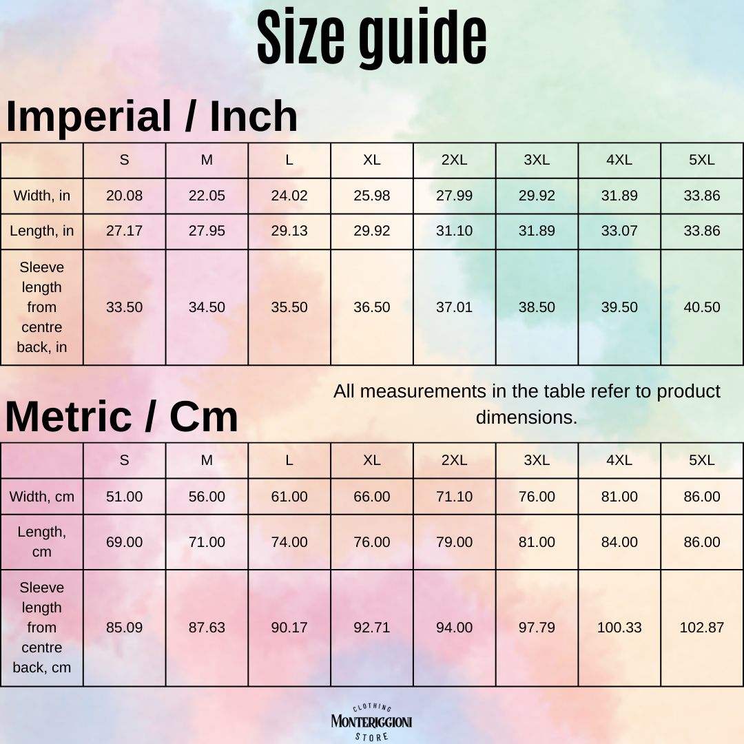 Gildan 18500 Sweatshirt Size Chart