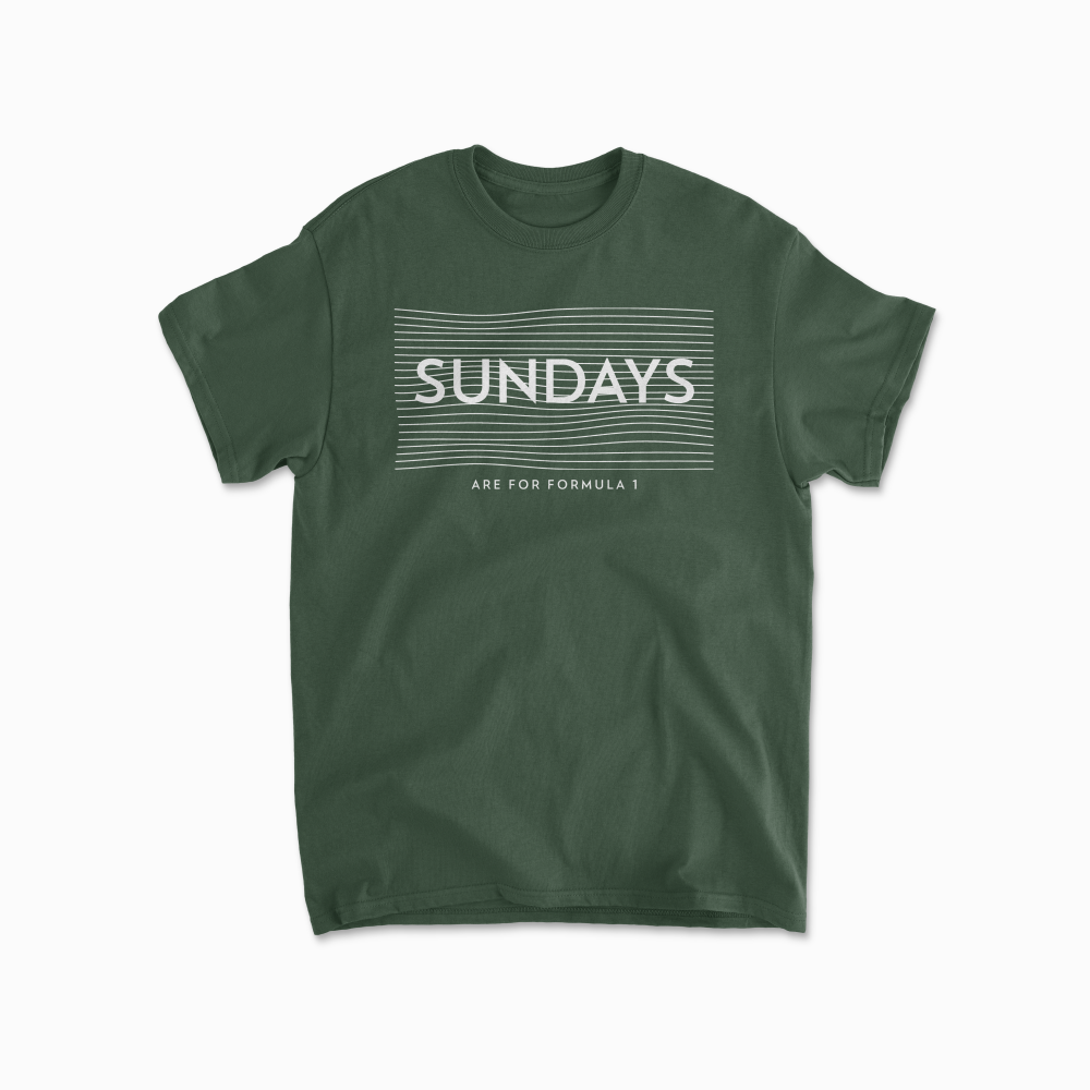 Sundays Are For F1 TShirt Formula Race Tee F1 Gift Racing Inspired Clothing GP Shirt Aesthetic Racing Cotton TShirt