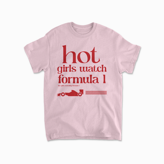 Hot Girls Watch Formula Race T-Shirt F1 Racing Shirt Wife Girlfriend Gift F1 Gift Formula Racing Clothing Cotton Tee