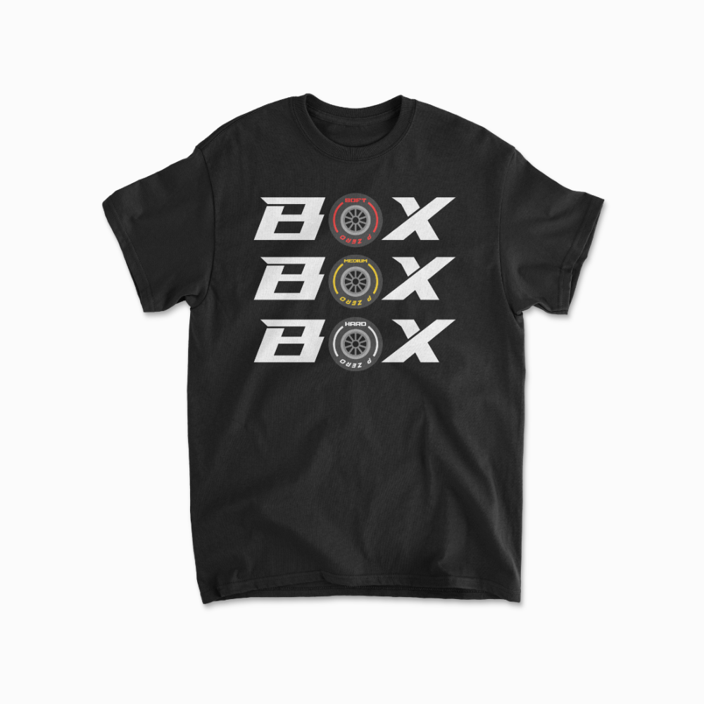 BOX BOX BOX Shirt - Formula Race Tshirt - F1 Merch -  Pit Lane - F1 Gift - Unisex Heavy Cotton Tee