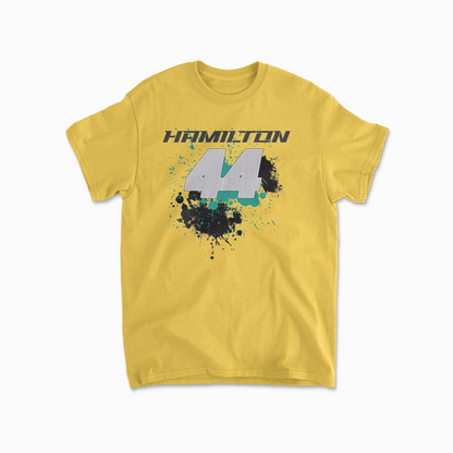 Hamilton Shirt Formula Racing Driver British Championship Fans F1 Gift Tshirt Inspired Graphic Design Unisex Cotton Tee