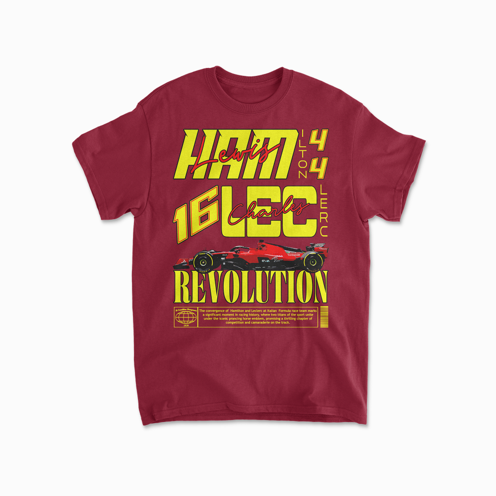 Maroon Hamilton Leclerc T-Shirt, Formula Shirt, Racing Lover Tee, F1 Gift, Driver Shirt, Racing Merch, Streetwear Shirt, Unisex Heavy Cotton Tee