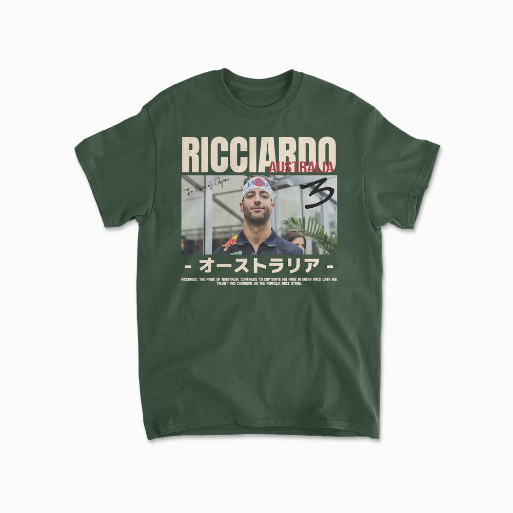 Ricciardo T-Shirt Formula Race Shirt Ricciardo Fan F1 Gift Racing RIC3 Inspired Clothing Aesthetic Racing Cotton Tee