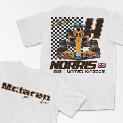 Norris Tshirt Formula Racing Tee F1 Fan Gift Racing Driver Lando Inspired Tshirt Aesthetic Racing Tee Unisex Garment-Dyed T-shirt