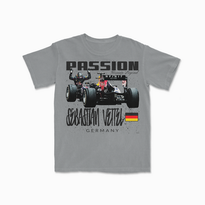 Vettel Tshirt Formula Racing T-Shirt Motorsport Clothing German Legend Sebastian F1 Gift Formula Race Unisex Garment-Dyed T-shirt